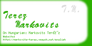 terez markovits business card